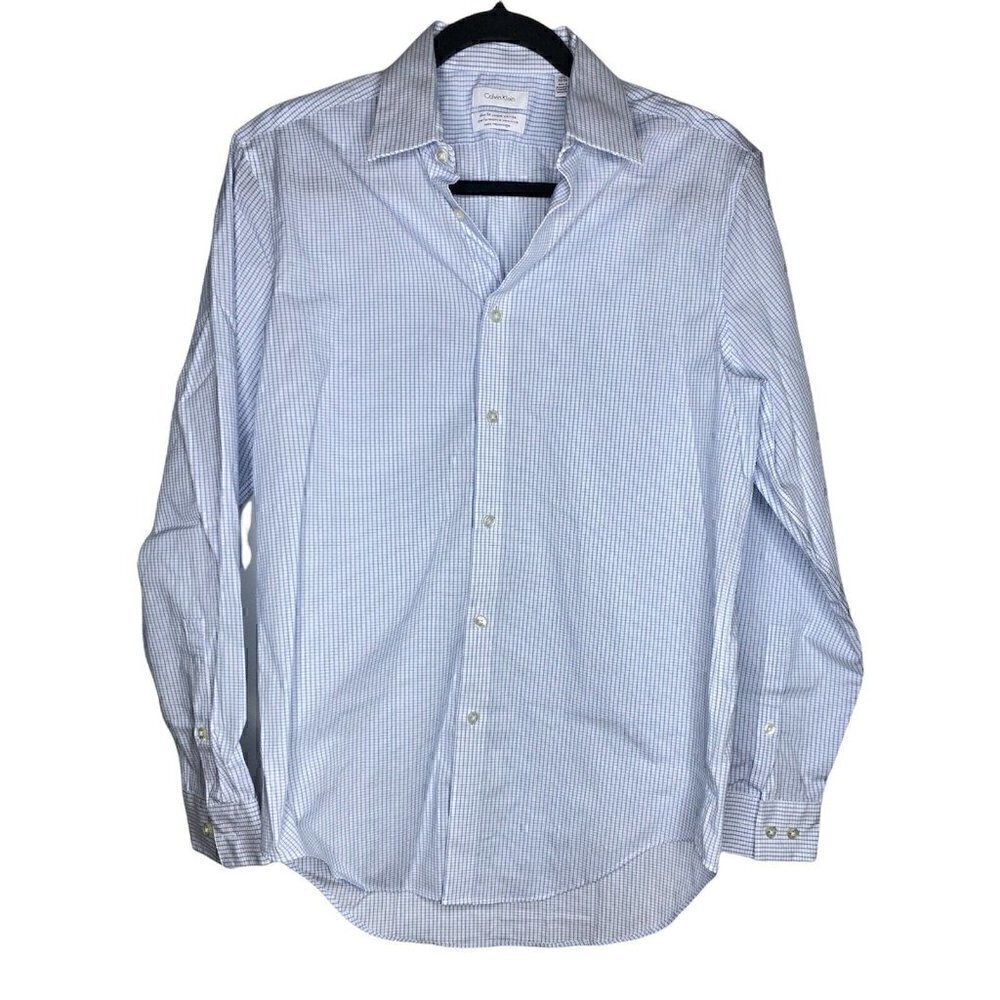Calvin Klein Shirt Size 32/33 15 1/2 Men's Button Down Long Sleeve Dress Shirt